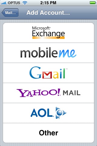 Setting up mail on your iPhone, iPhone 3G or iPhone 3G S